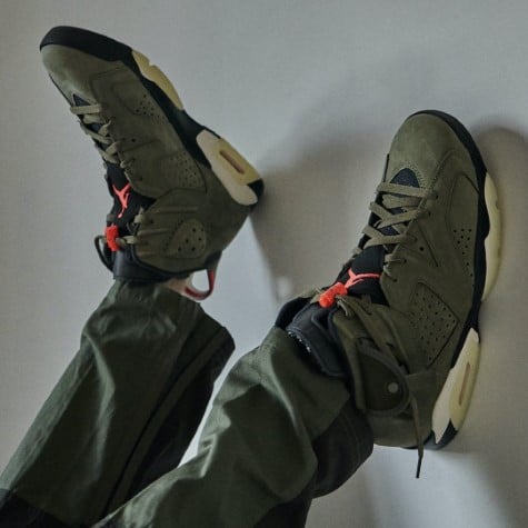  Air Jordan 6 Travis Scott Medium Olive