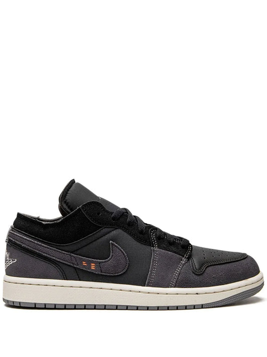 Air Jordan 1 Low Se Craft Sneakers — Black/Grey — Size US M 9.5 - US W 11 — Front View