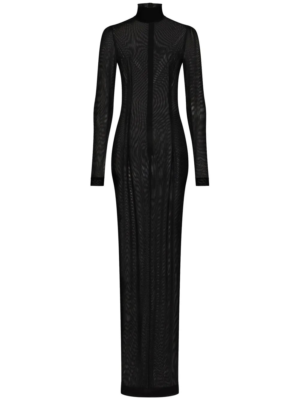 Dolce Gabbana Kim Dolcegabbana Tulle Maxi Dress — Black — Size XS — Front View