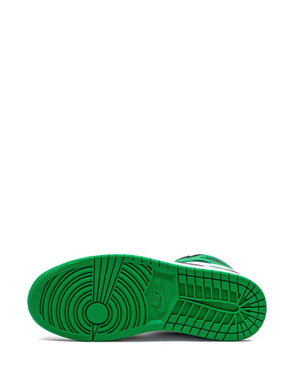 Air Jordan 1 High Lucky Green Sneakers — Bright Green/Black/White — Size US M 6.5 - US W 8 — Top View