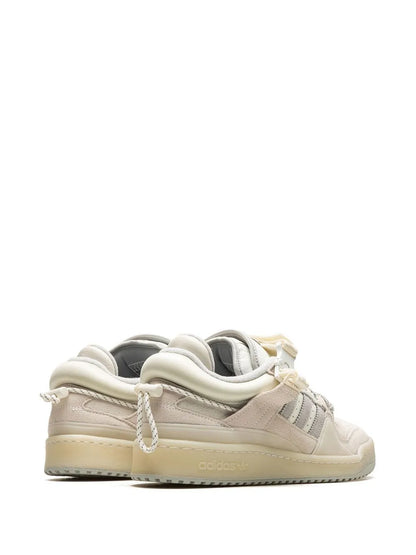 adidas X Bad Bunny Forum Low White Sneakers — Cream White/Light Grey — Size US M 8 - US W 9.5 — Back View