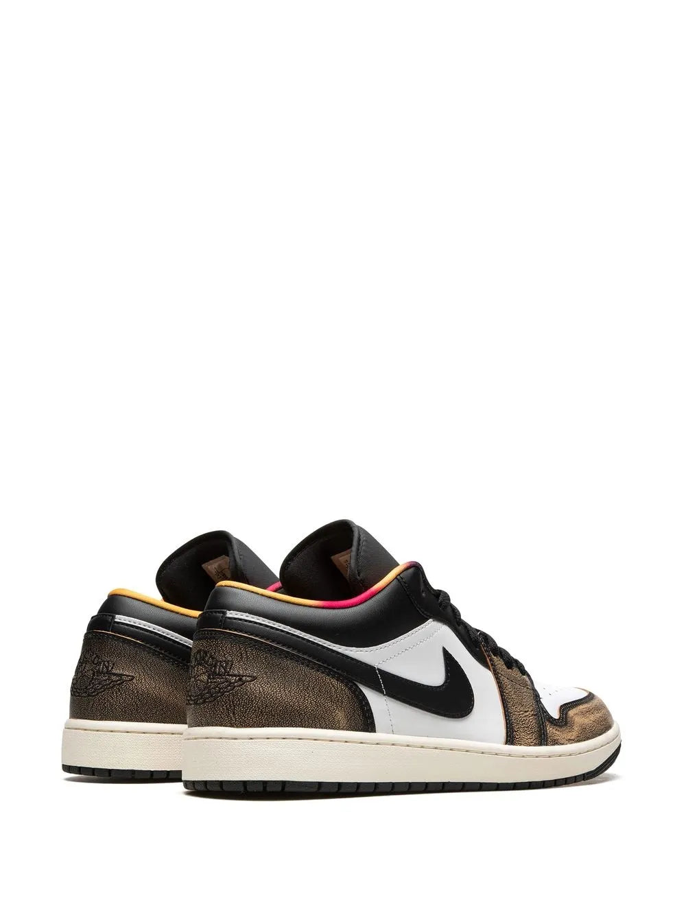Air Jordan 1 Low Se Wear-Away Sneakers — Black — Size US M 10.5 - US W 12 — Back View