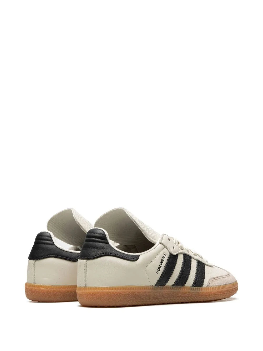 adidas X Human Race Samba White Sneakers — Light Beige — Size US M 11.5 - US W 13 — Back View