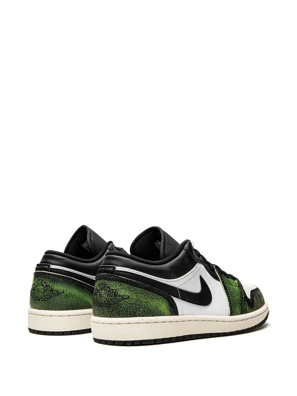 Air Jordan 1 Lose Wear Away - Electric Green Sneakers — Black/White/Light Green — Size US M 11.5 - US W 13 — Back View