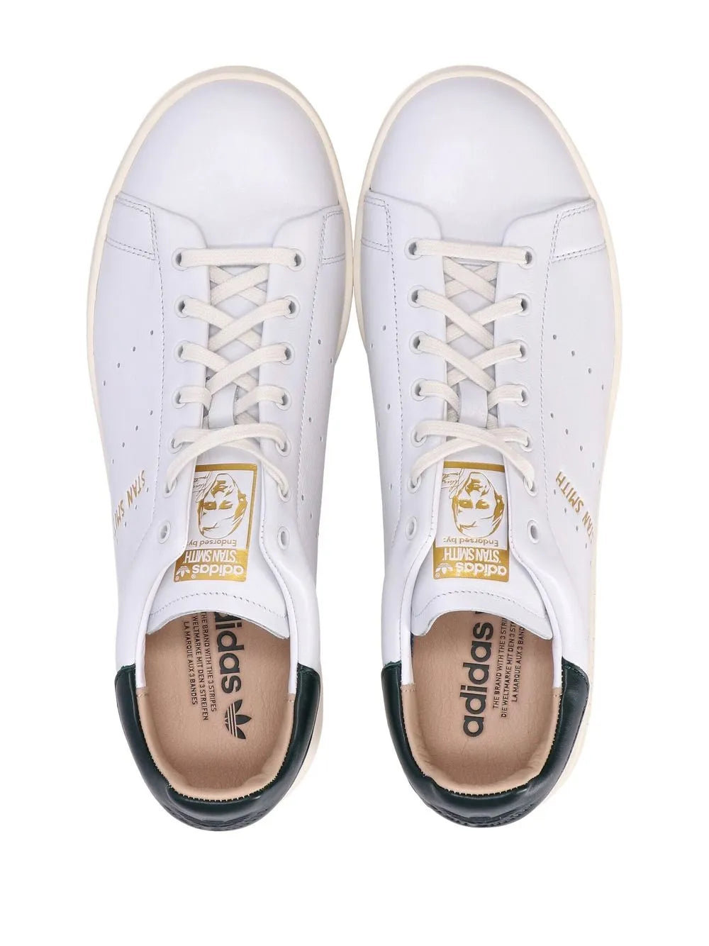 adidas Stan Smith Lux Low-Top Sneakers — White — Size US M 7 - US W 8.5 — Top View