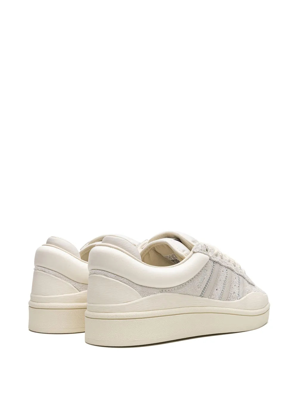 adidas X Bad Bunny Campus Cream Sneakers — Cream White — Size US M 8 - US W 9.5 — Back View
