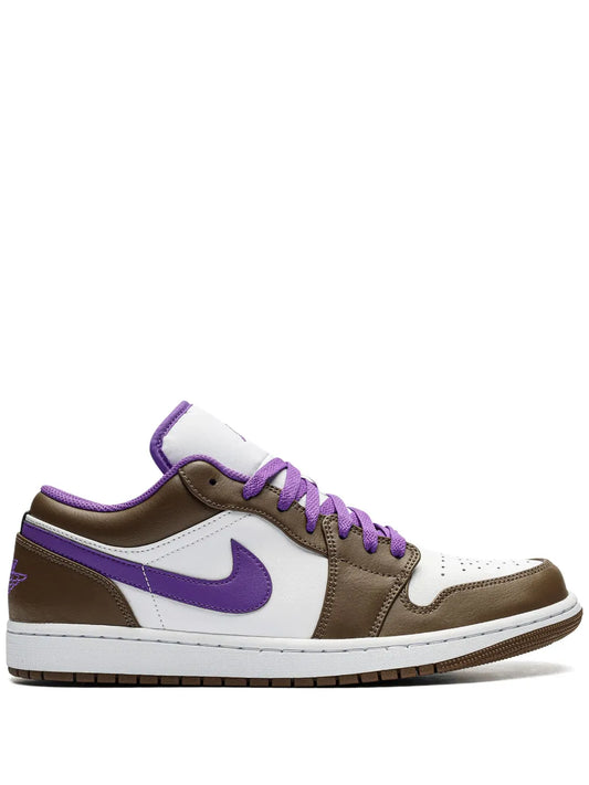 Air Jordan 1 Low Purple Mocha Sneakers — Same as shown — Size US M 10.5 - US W 12 — Front View
