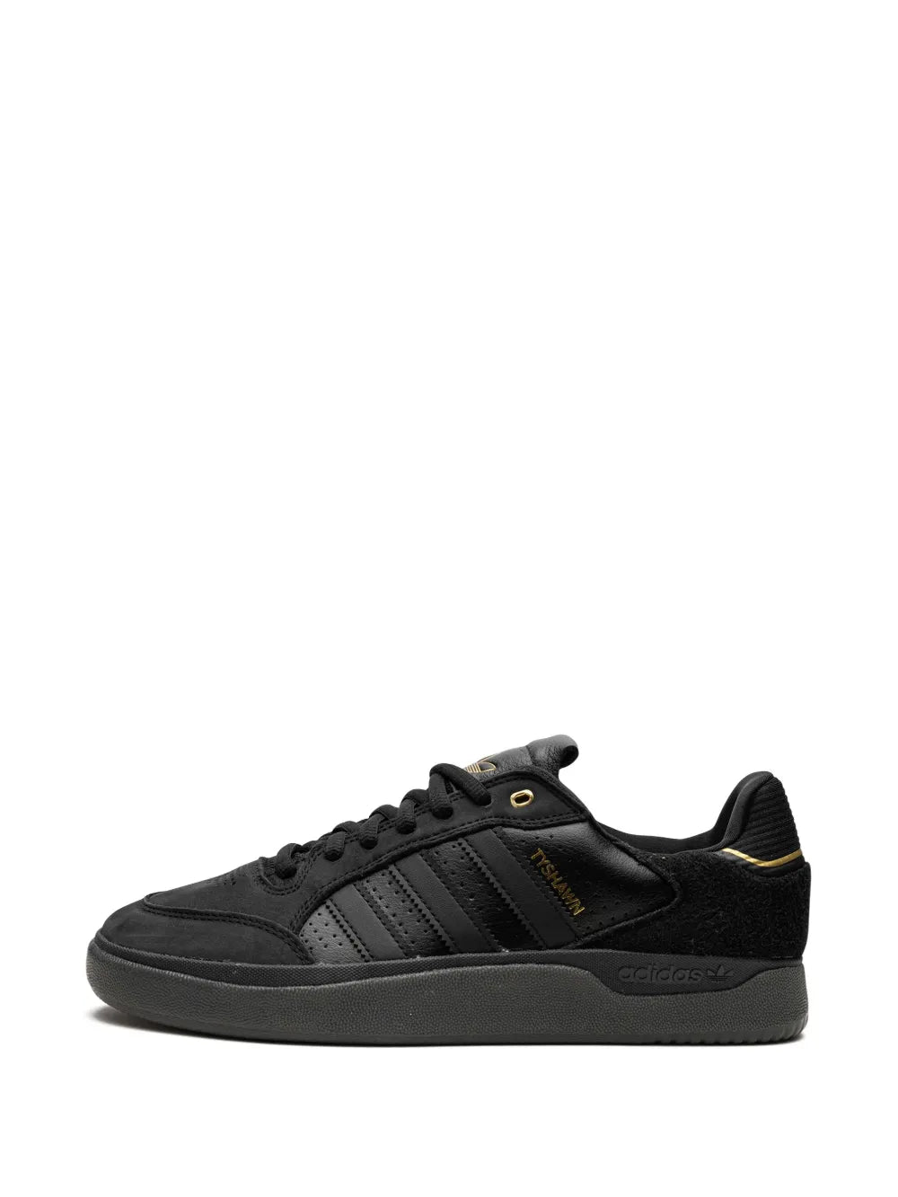 adidas Tyshawn Low Sneakers — Black — Size US M 5 - US W 6.5 — Detail View
