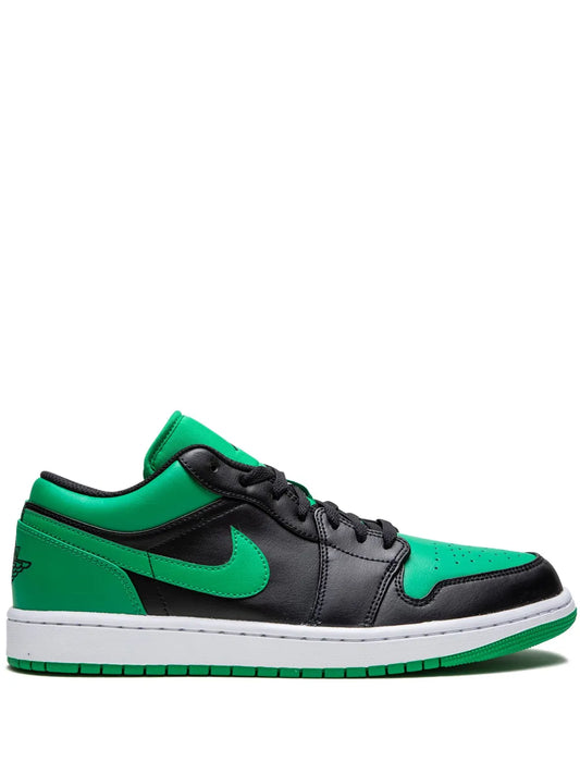 Air Jordan 1 Low Lucky Green Sneakers — Black/Green — Size US M 9.5 - US W 11 — Front View
