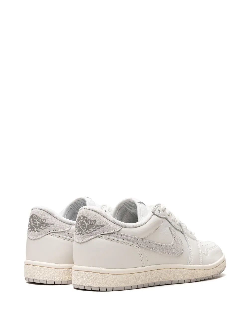Air Jordan 1 Low 85 Neutral Grey Sneakers — White/Light Grey — Size US M 11.5 - US W 13 — Back View