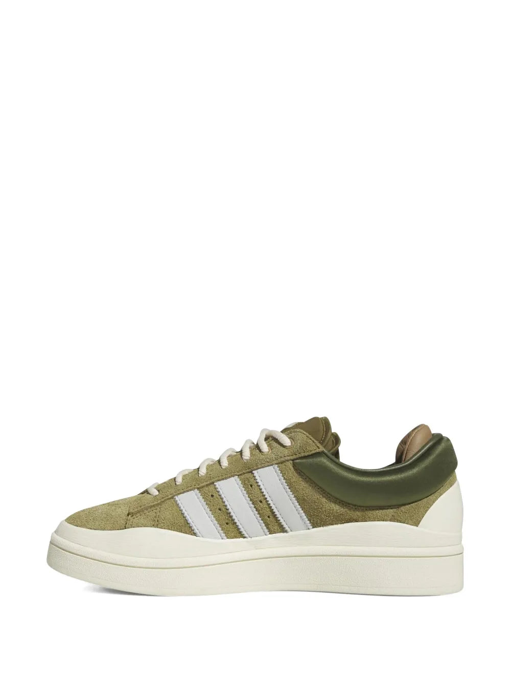 adidas X Bad Bunny Campus Light Olive Sneakers — Green — Size US M 8 - US W 9.5 — Detail View