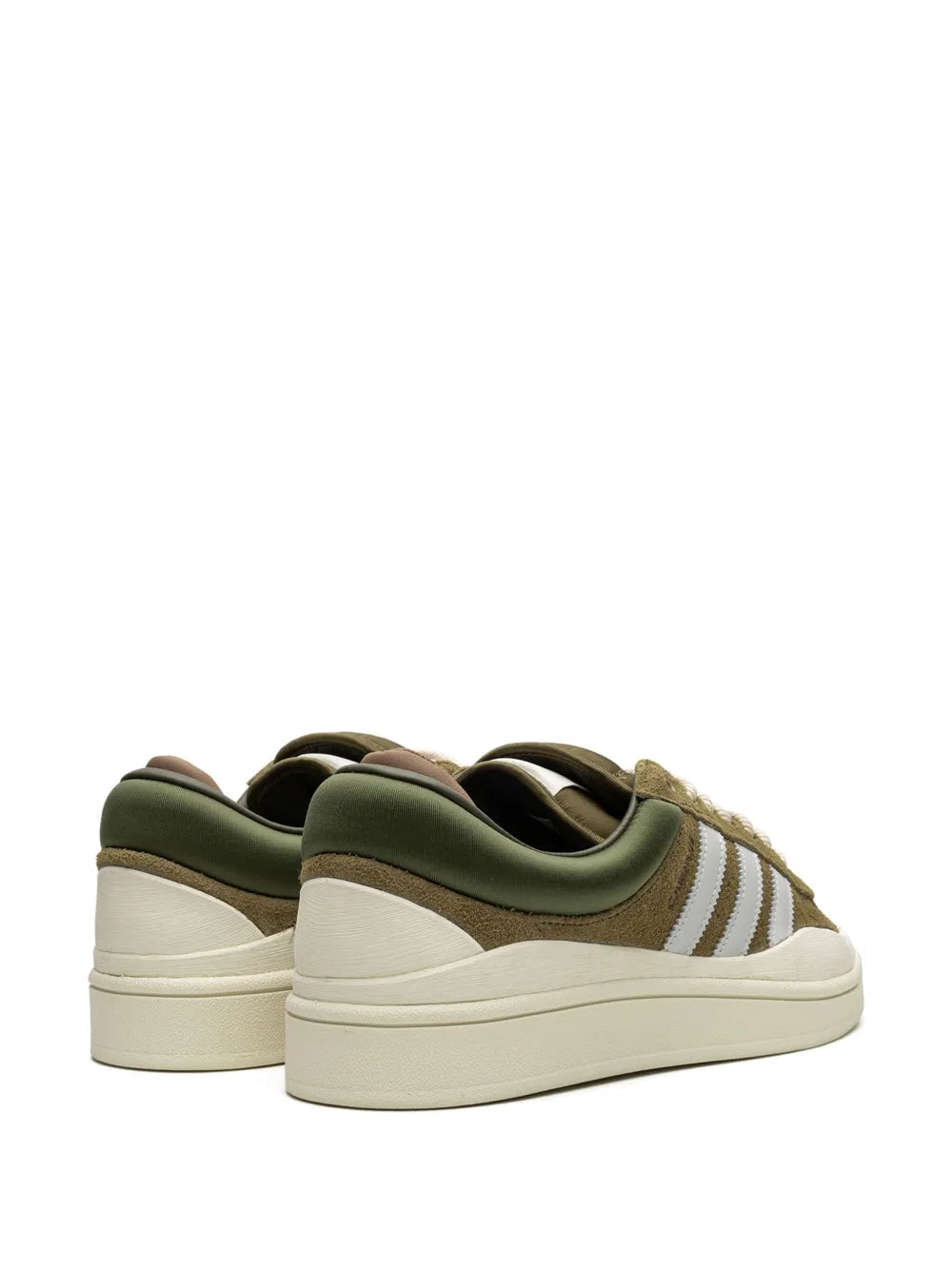 adidas X Bad Bunny Campus Light Olive Sneakers — Green — Size US M 8 - US W 9.5 — Back View