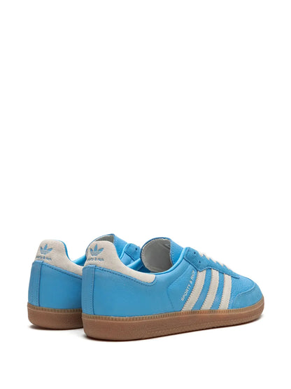 adidas X Sporty & Rich Samba Blue Rush Sneakers — Blue/Light Grey — Size US M 9 - US W 10.5 — Back View