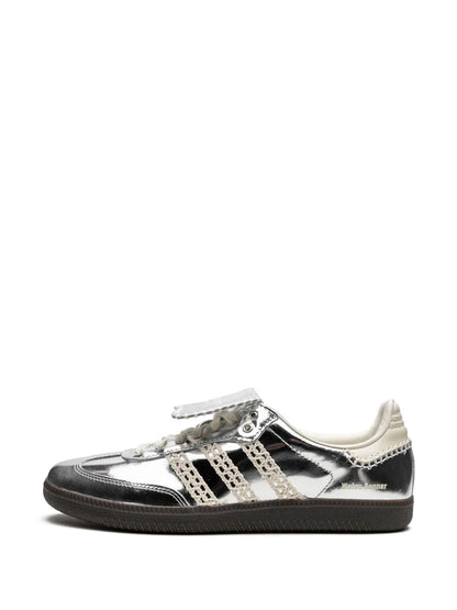 adidas X Wales Bonner Samba Sneakers — Silver-Tone — Size US M 9 - US W 10.5 — Back View