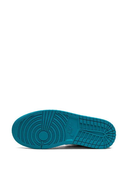 Air Jordan 1 Low Aquatone Sneakers — White/Blue — Size US M 11.5 - US W 13 — Top View