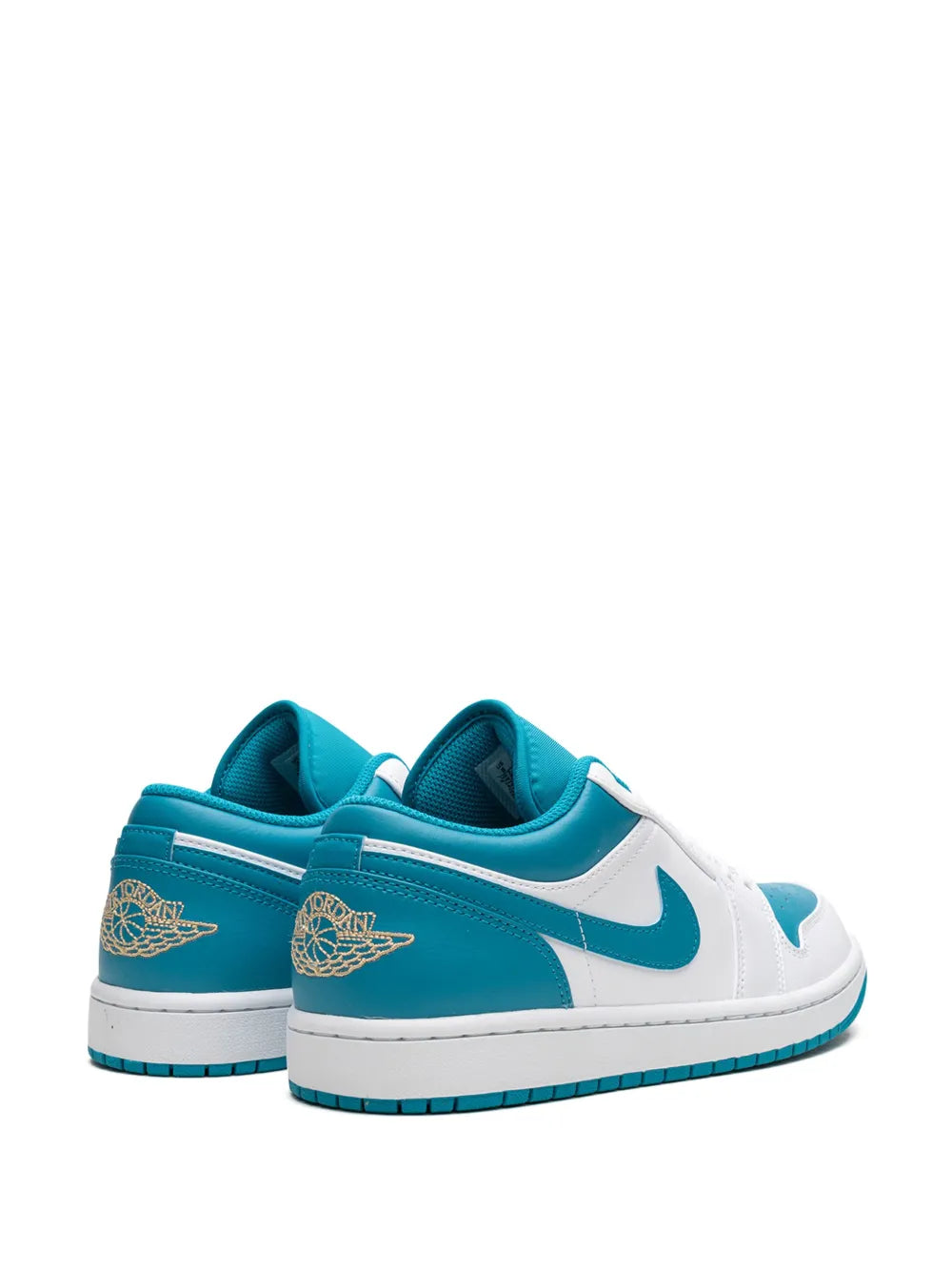 Air Jordan 1 Low Aquatone Sneakers — White/Blue — Size US M 11.5 - US W 13 — Back View