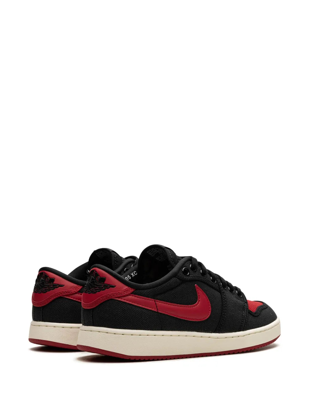Air Jordan 1 Ko Low Bred Sneakers — Black/Red — Size US M 11.5 - US W 13 — Back View