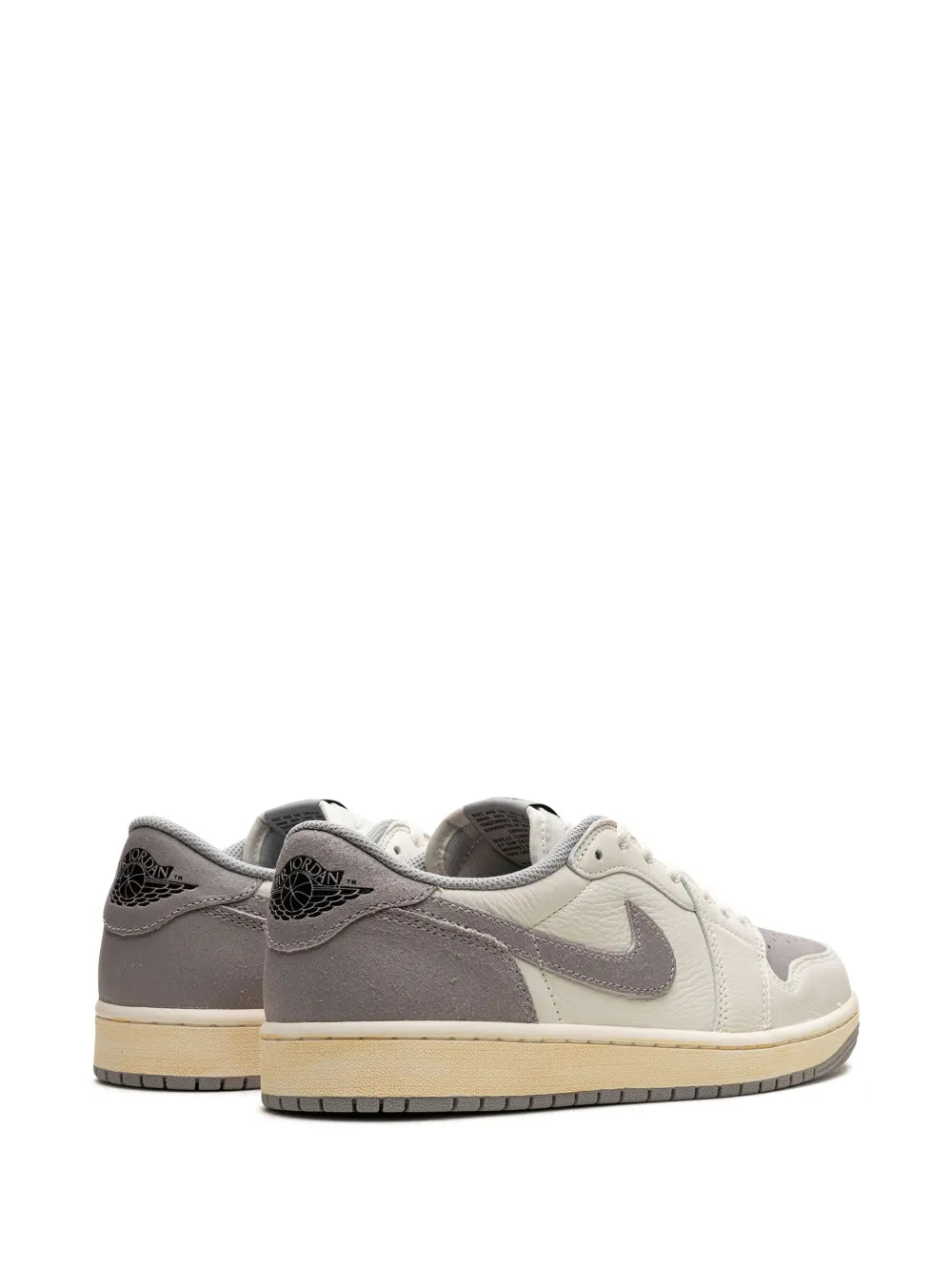 Air Jordan 1 Low Ex Sail Sneakers — Off-White/Grey — Size US M 9.5 - US W 11 — Back View