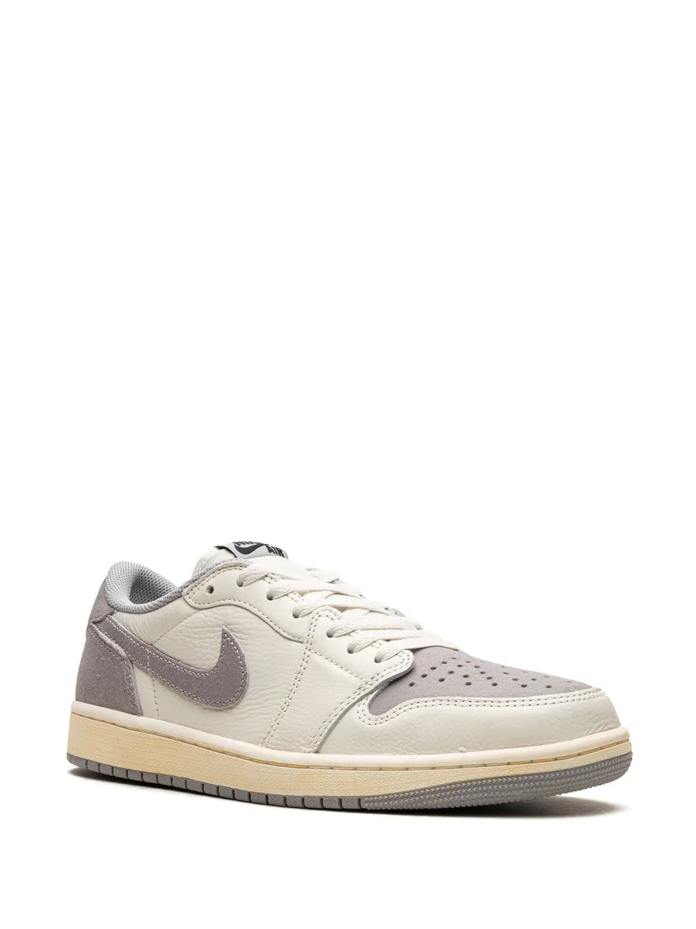 Air Jordan 1 Low Ex Sail Sneakers — Off-White/Grey — Size US M 9.5 - US W 11 — Side View