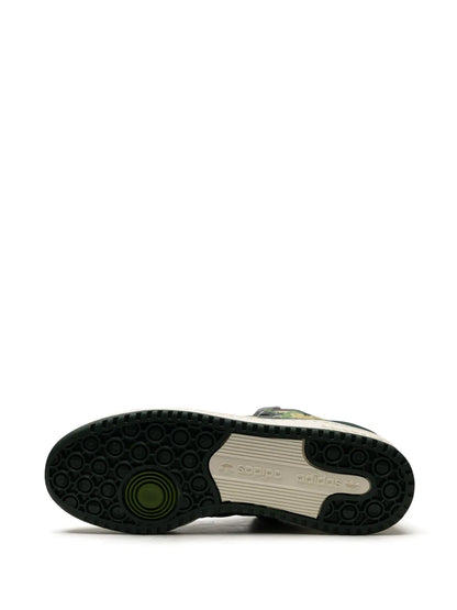 adidas X Bape Forum 84 Low 30Th Anniversary Green Camo Sneakers — Green — Size US M 8 - US W 9.5 — Top View