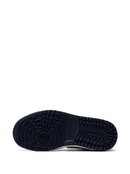 Air Jordan 1 Low G Midnight Navy Sneakers — Black/White/Navy Blue — Size US M 9.5 - US W 11 — Top View