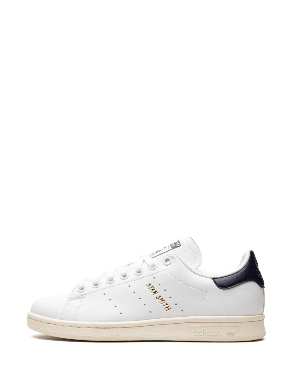 adidas Stan Smith Leather Sneakers — Cloud White/Off-White — Size US M 8 - US W 9.5 — Detail View