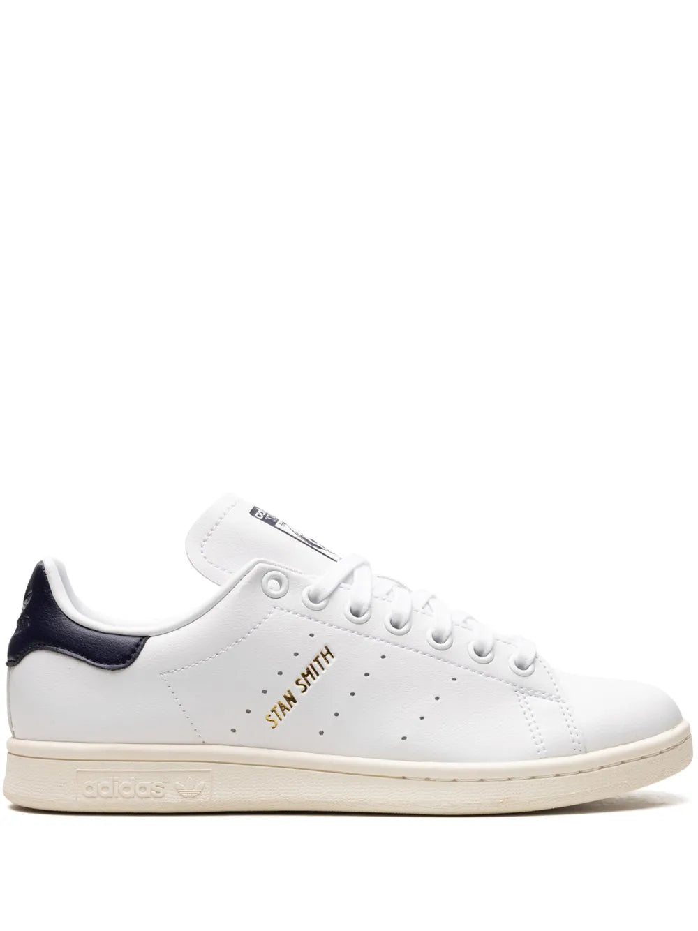 adidas Stan Smith Leather Sneakers — Cloud White/Off-White — Size US M 8 - US W 9.5 — Front View