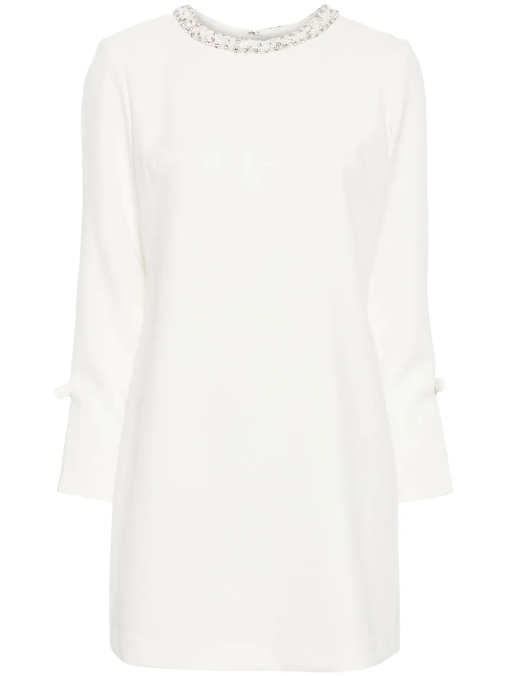Sachin Babi Parker Crystal Embellished Minidress — White/ Ivory — Size XS — Front View
