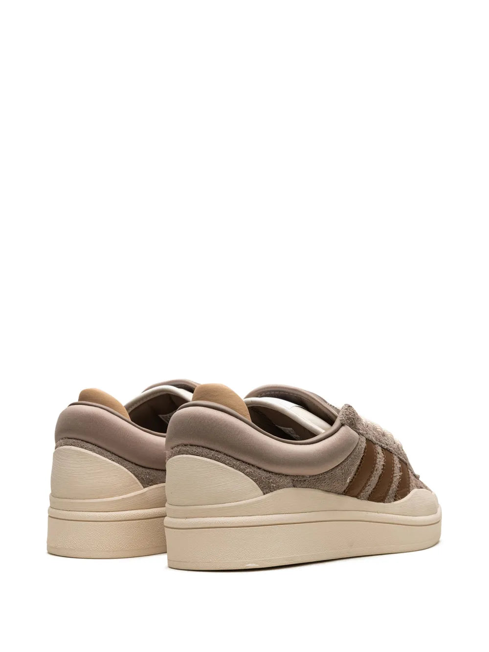 adidas X Bad Bunnny Campus Lace-Up Sneakers — Coffee Brown — Size US M 8 - US W 9.5 — Back View