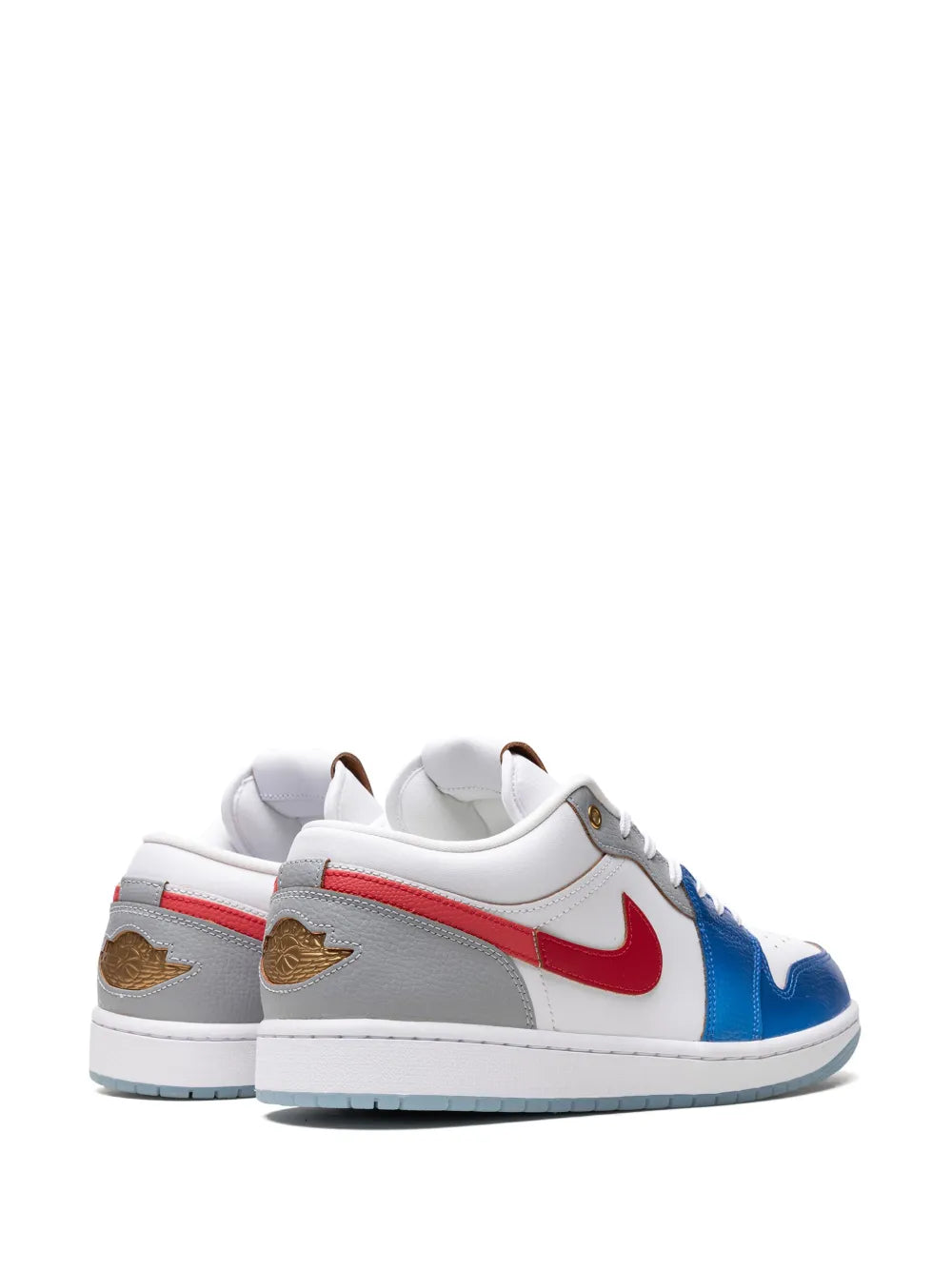 Air Jordan 1 Low Philippines Sneakers — White/Grey/Blue/Red — Size US M 10.5 - US W 12 — Back View