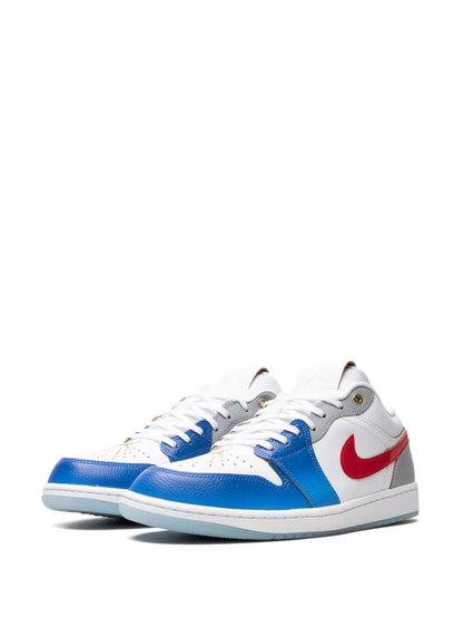 Air Jordan 1 Low Philippines Sneakers — White/Grey/Blue/Red — Size US M 10.5 - US W 12 — Top View