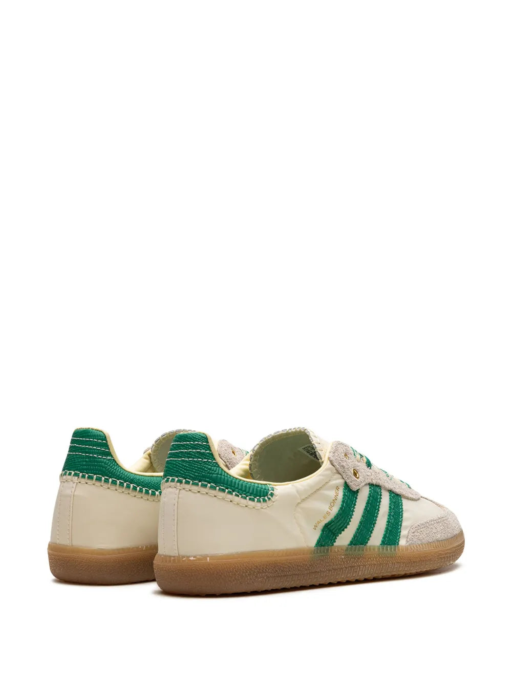 adidas X Wales Bonner Samba Sneakers — Beige/Green — Size US M 8 - US W 9.5 — Back View