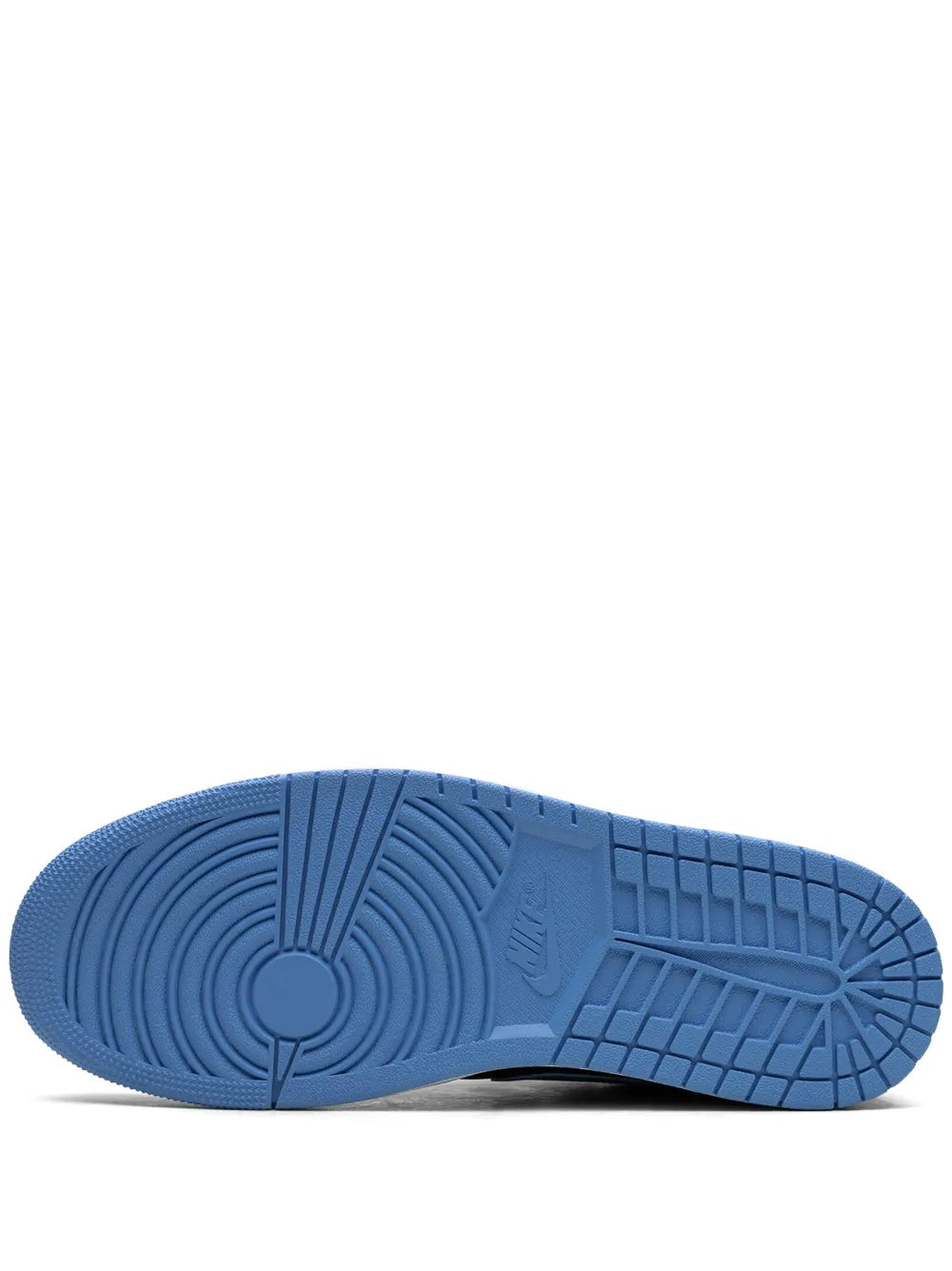 Air Jordan 1 Low University Blue Sneakers — Black/Blue — Size US M 9.5 - US W 11 — Lifestyle View