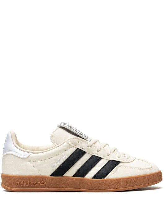 adidas X Dorophy Tang Gazelle Indoor Sneakers — Cream White/Black — Size US M 4 - US W 5.5 — Front View