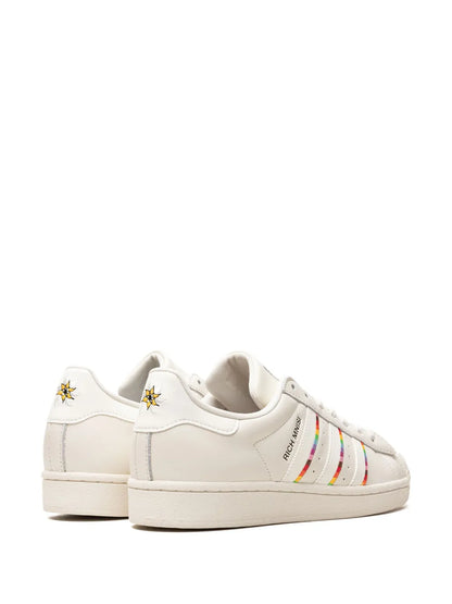 adidas X Rich Mnisi Superstar Pride Sneakers — Cream White — Size US M 9 - US W 10.5 — Back View