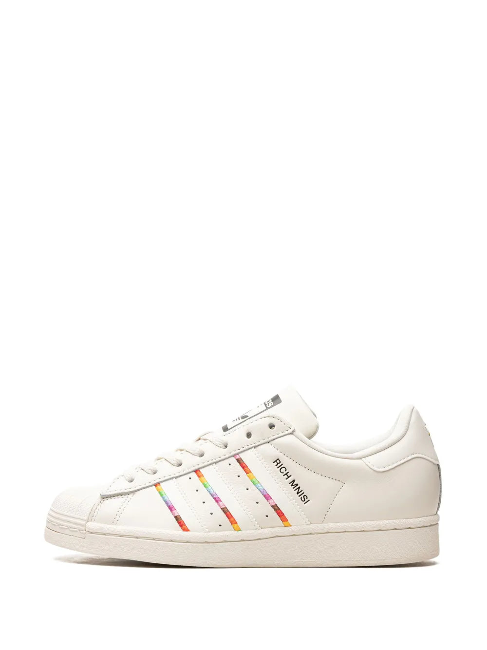 adidas X Rich Mnisi Superstar Pride Sneakers — Cream White — Size US M 9 - US W 10.5 — Detail View