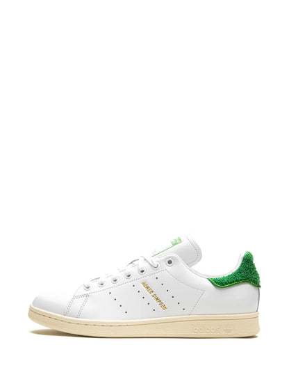 adidas X Homer Simpson Stan Smith Sneakers — White/Emerald Green — Size US M 4 - US W 5.5 — Detail View