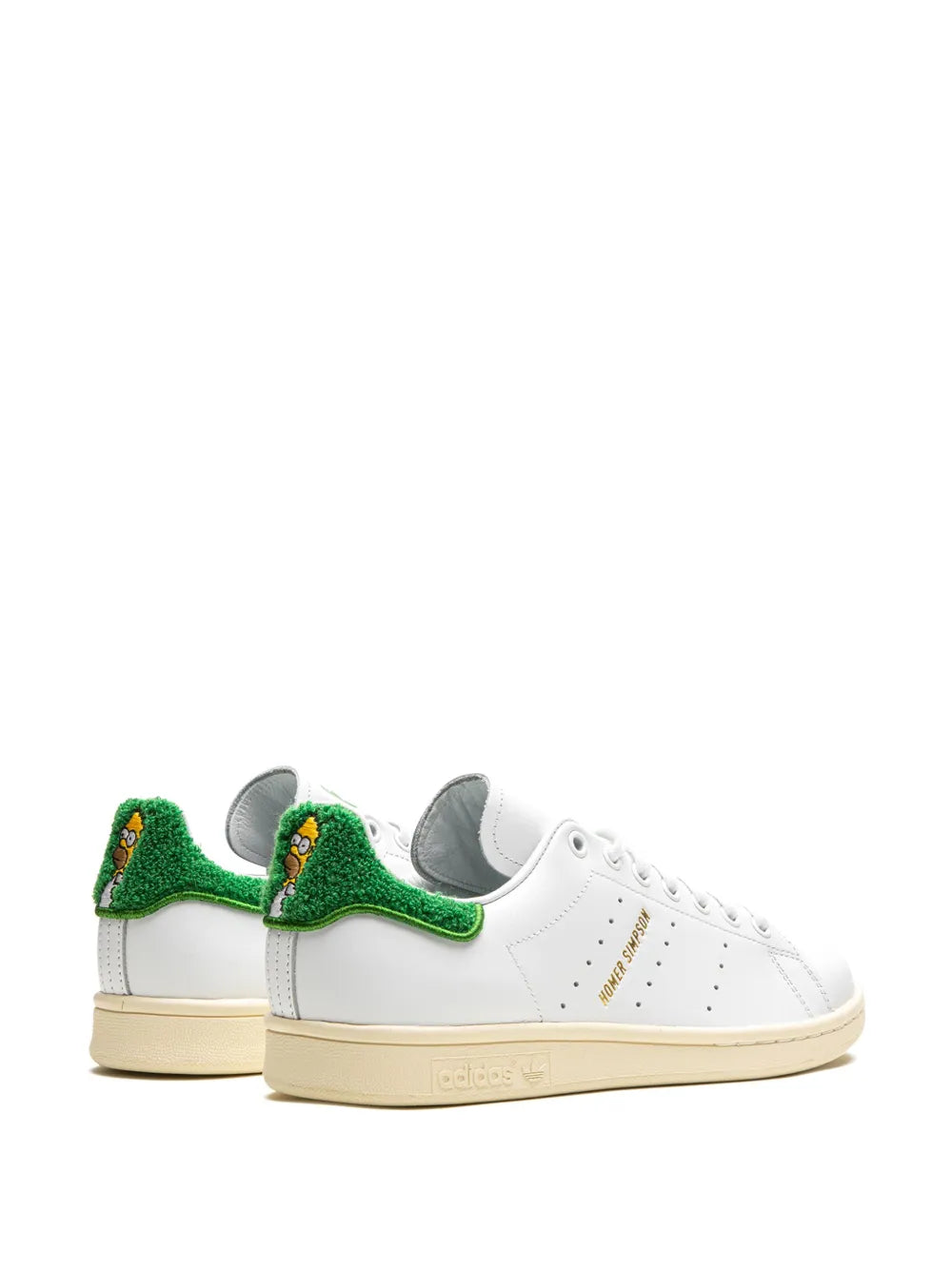 adidas X Homer Simpson Stan Smith Sneakers — White/Emerald Green — Size US M 4 - US W 5.5 — Back View