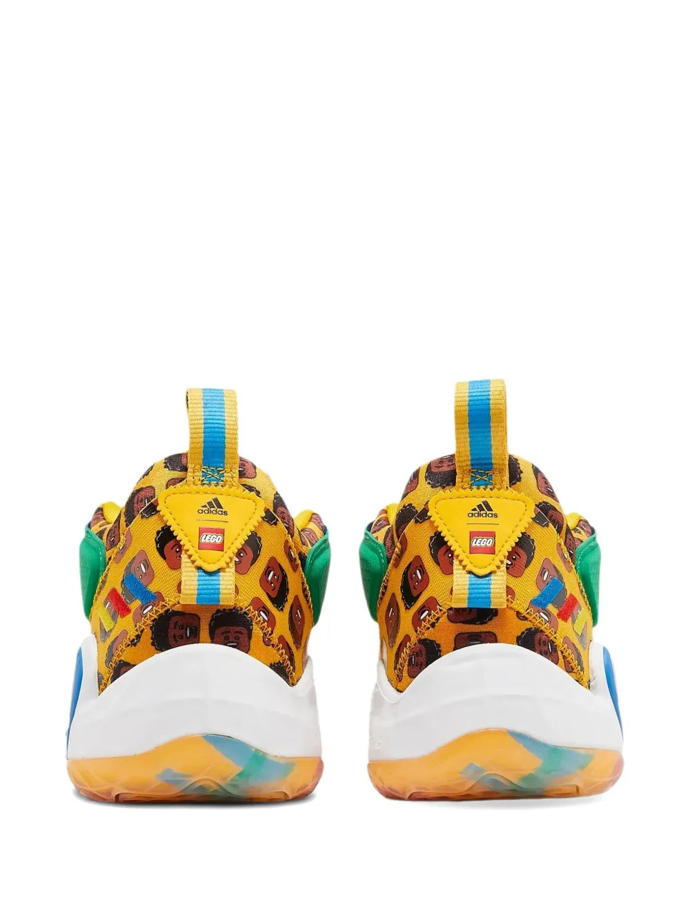 adidas X Lego D.O.N. Issue #3 Minifig - Yellow Spida Sneakers — Yellow — Size US M 6 - US W 7.5 — Side View