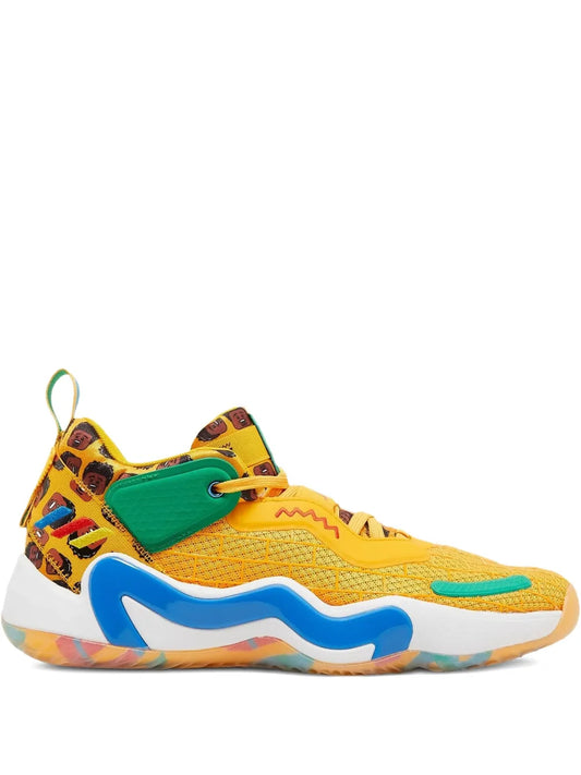 adidas X Lego D.O.N. Issue #3 Minifig - Yellow Spida Sneakers — Yellow — Size US M 6 - US W 7.5 — Front View