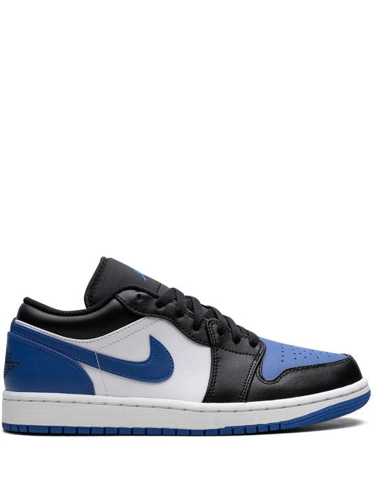 Air Jordan 1 Low Royal Toe Sneakers — Black/White/Blue — Size US M 9.5 - US W 11 — Front View