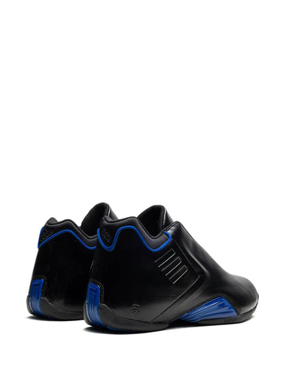 adidas T-Mac 3 Restomod Core Black/Team Royal Blue/Silver Met Sneakers — Black — Size US M 9.5 - US W 11 — Back View