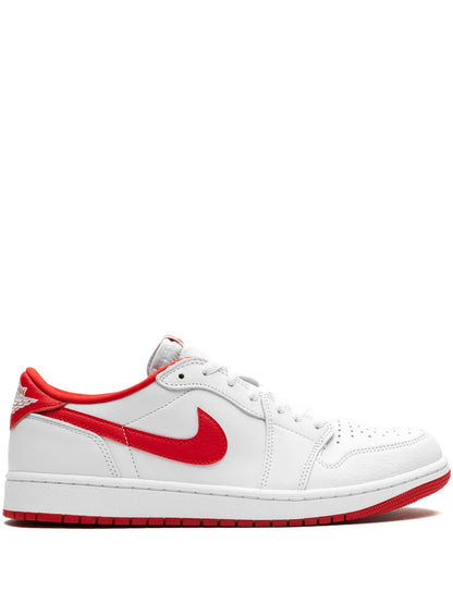 Air Jordan 1 Low Og University Red Sneakers — White/Red — Size US M 10.5 - US W 12 — Front View