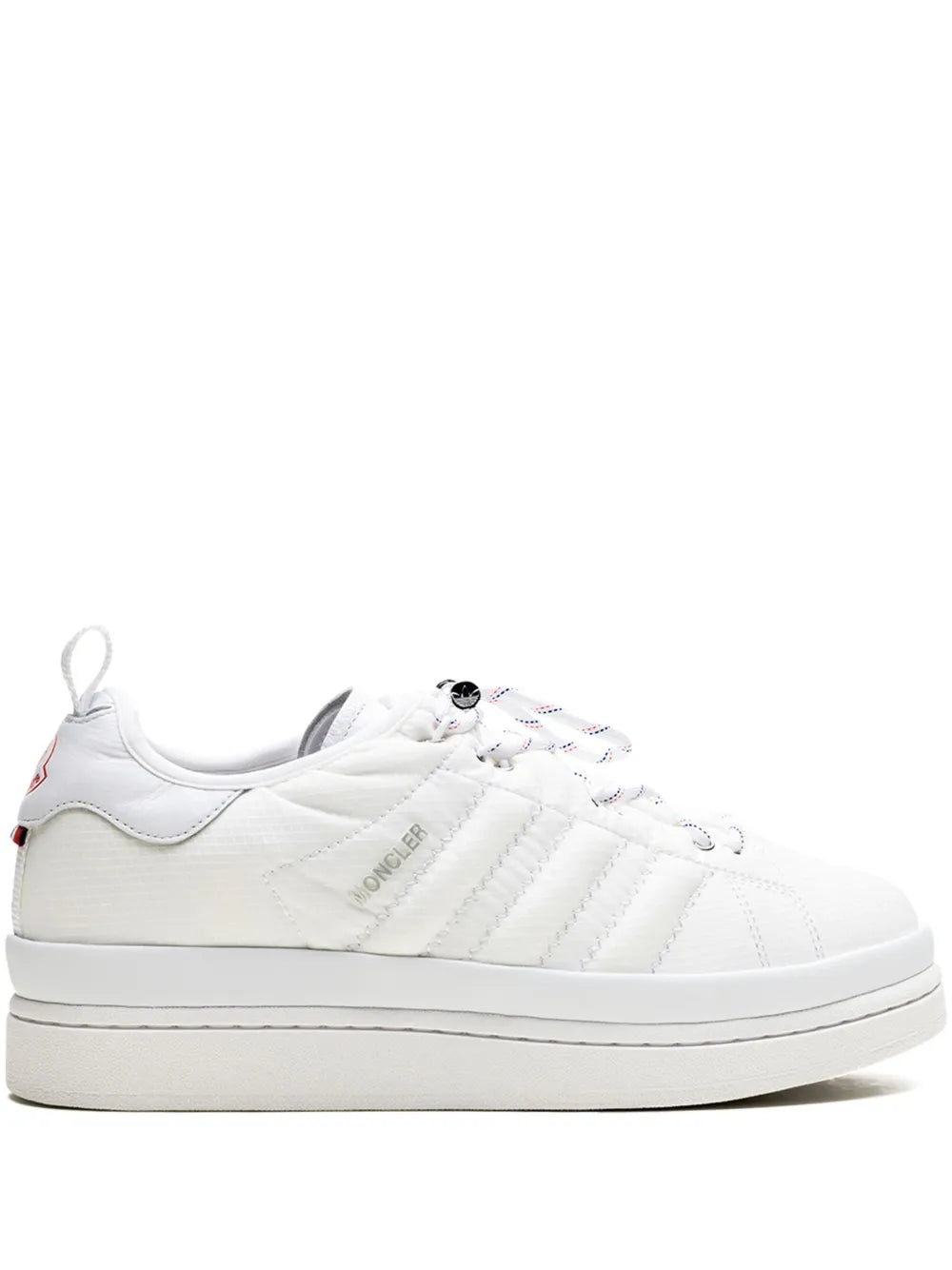 adidas X Moncler Campus Core White Sneakers — White — Size US M 6 - US W 7.5 — Front View