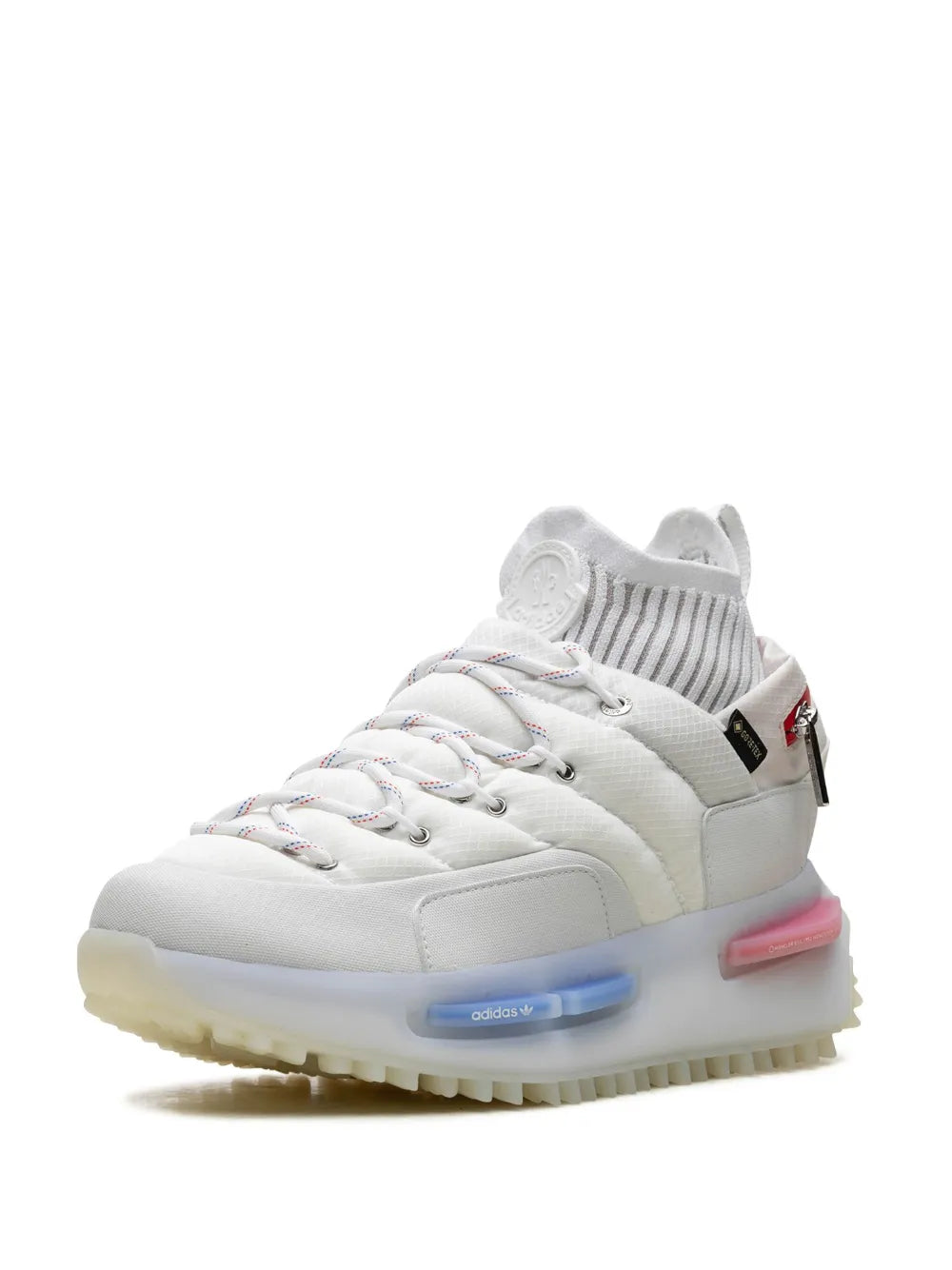 adidas X Moncler Nmd Runner Sneakers — White/Multicolour — Size US M 6 - US W 7.5 — Top View