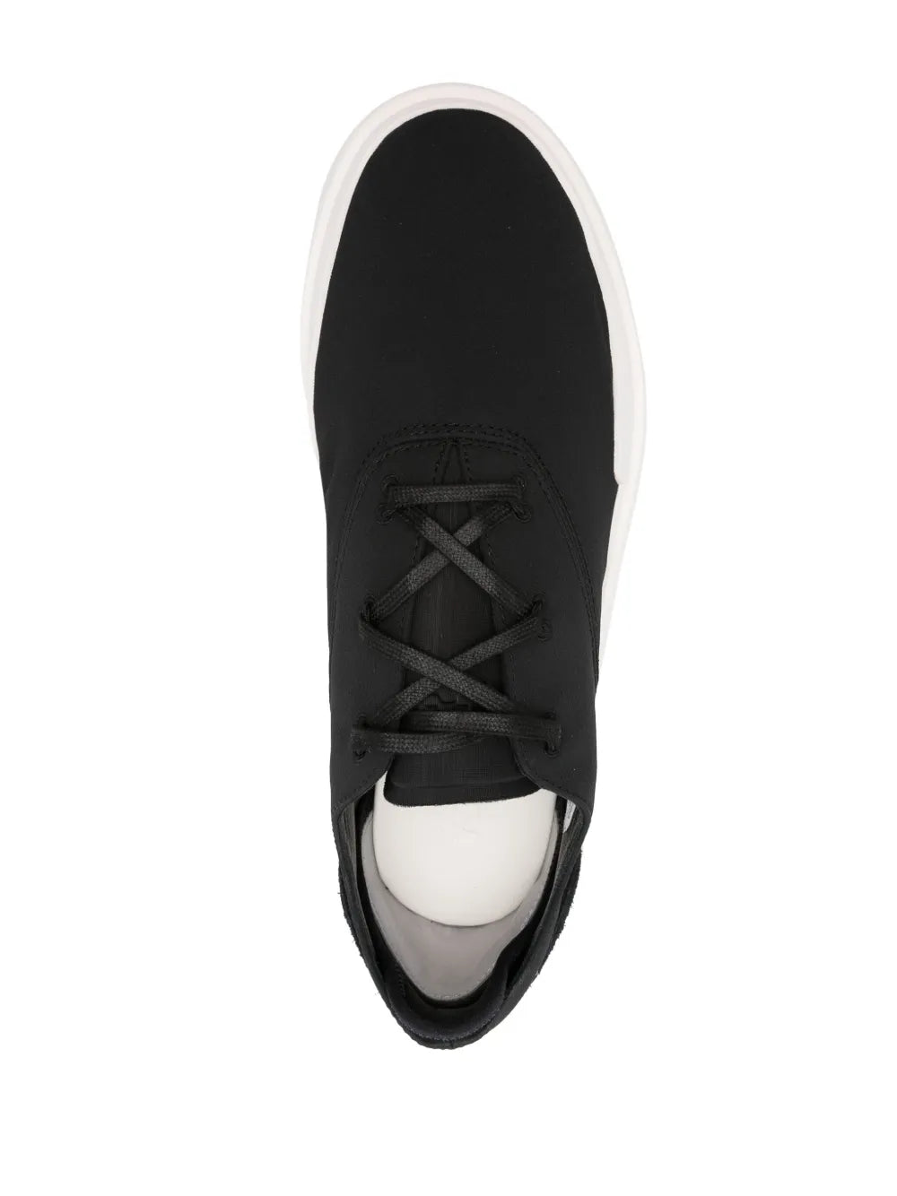 adidas Y-3 Ajatu Court Formal Low-Top Sneakers — Black/White — Size US M 6 - US W 7.5 — Top View