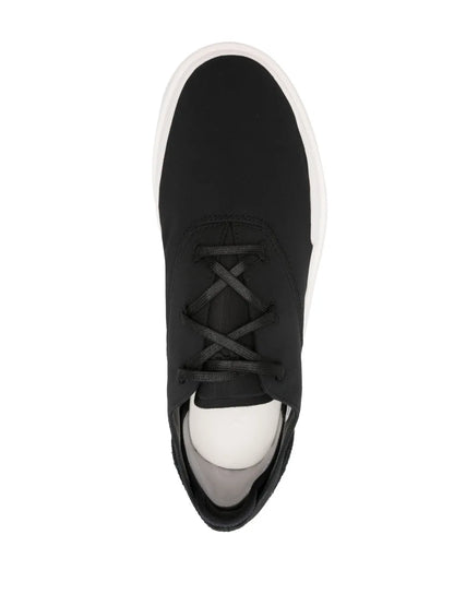 adidas Y-3 Ajatu Court Formal Low-Top Sneakers — Black/White — Size US M 6 - US W 7.5 — Top View