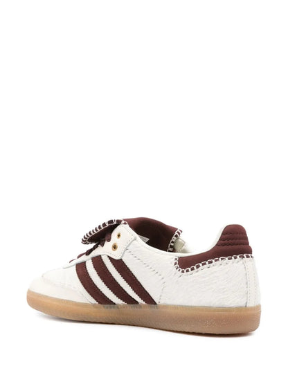 adidas X Wales Bonner Samba Sneakers — White/Dark Brown — Size US M 7 - US W 8.5 — Back View
