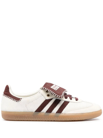 adidas X Wales Bonner Samba Sneakers — White/Dark Brown — Size US M 7 - US W 8.5 — Front View