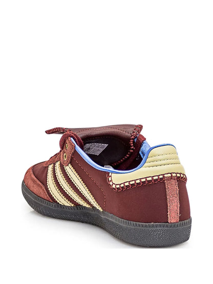 adidas X Wales Bonner Suede Sneakers — Bordeaux Red/Almond Beige — Size US M 8 - US W 9.5 — Back View